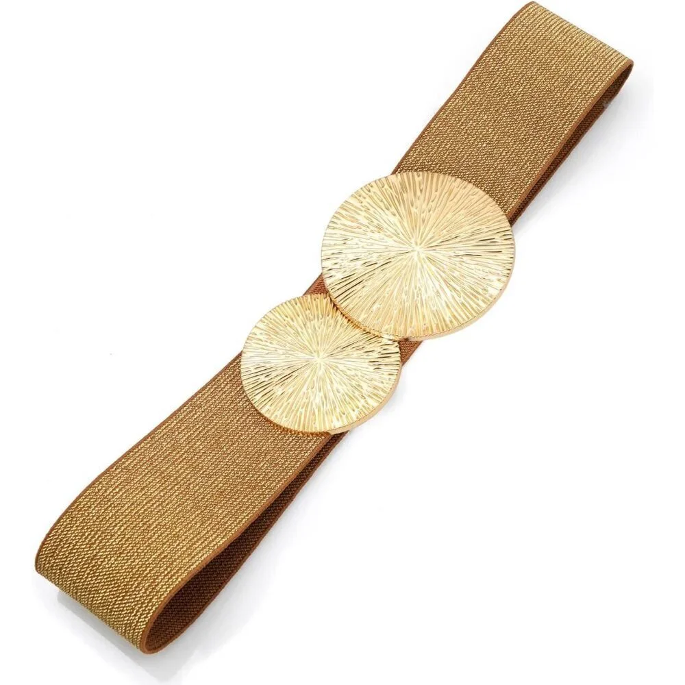 Women Elastic Waist Belt Wide Stretchy Cinch for Dresses Skirts Trousers